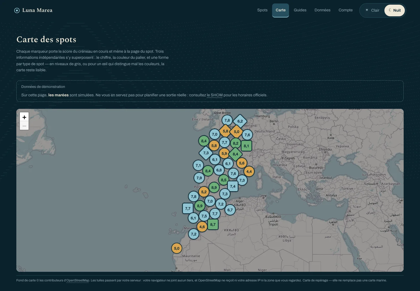 La carte, pour explorer un secteur avant de comparer les conditions.